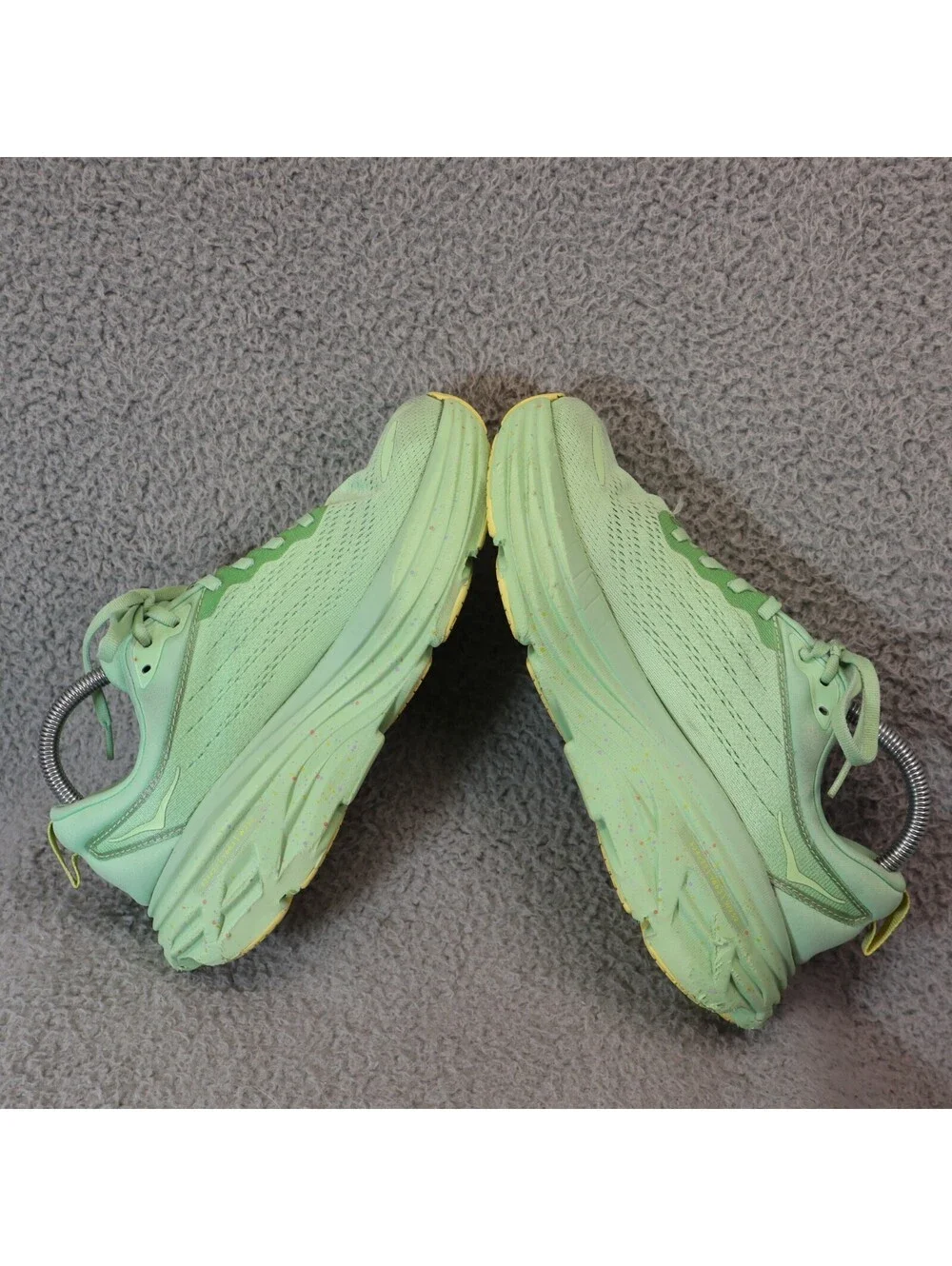 Hoka One Women Sz 8.5B BONDI 8 Lime Glow Lemonade 1127952